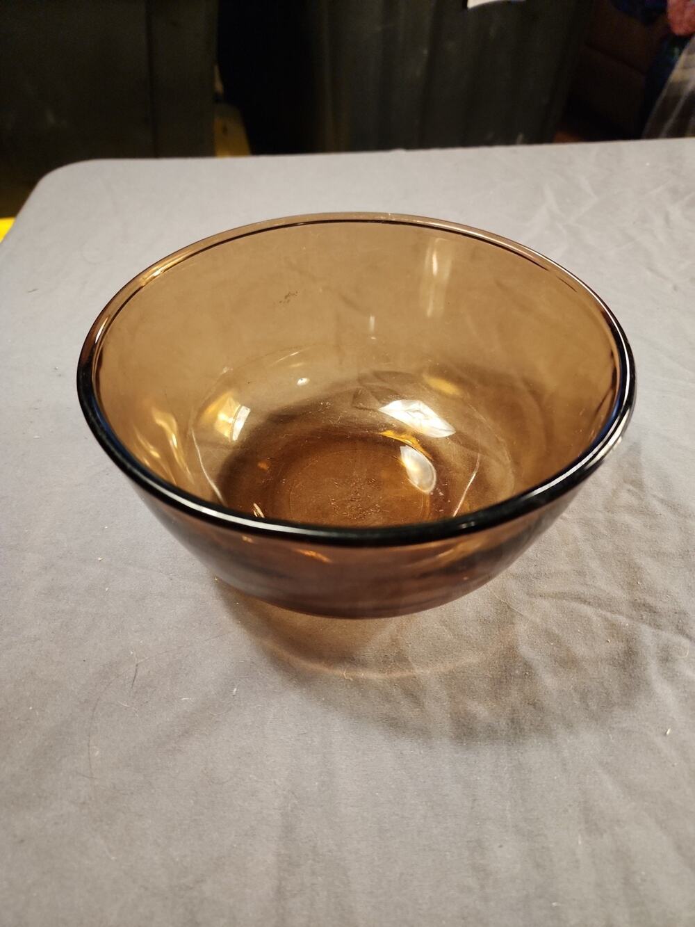 Vintage Anchor Hocking Amber 7 Inch Round Mixing Bowl - Serving Bowl - #457